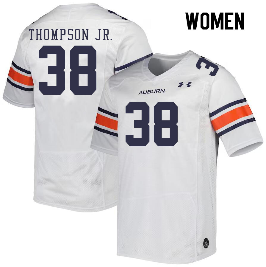 Women #38 Paul Thompson Jr. Auburn Tigers College Football Jerseys Stitched Sale-White